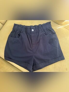 H&M Navy Elastic-Waist Women's Shorts